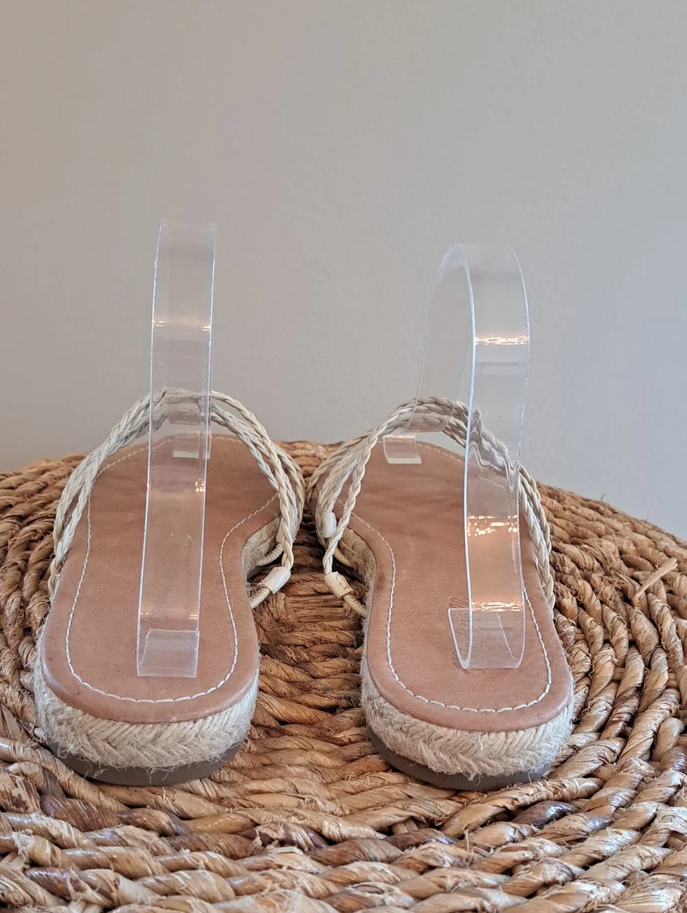 NWOT Madewell Womens Kathryn Ivory Braided Leather Espadrille Slide Sandals 8